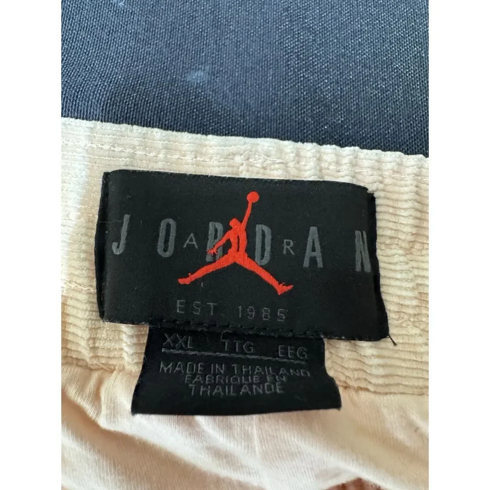 Jordan Jumpman Corduroy Basketball Shorts Size XXL Pink Draw-String Stretch RARE